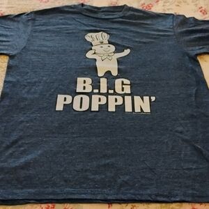 Men's Pillsbury Dough Boy Big Poppin Tee Shirt Size M New
